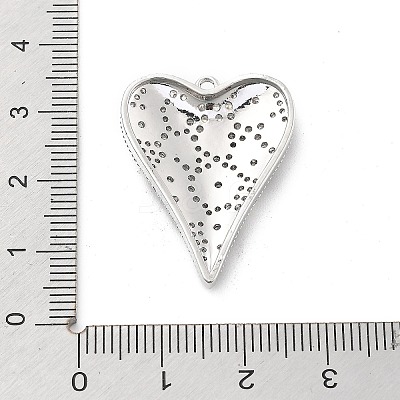 Brass Micro Pave Clear Cubic Zirconia Pendants KK-L228-43B-P-1