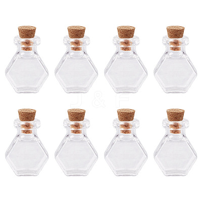 10Pcs Clear Glass Wishing Bottles AJEW-TA0002-85G-1