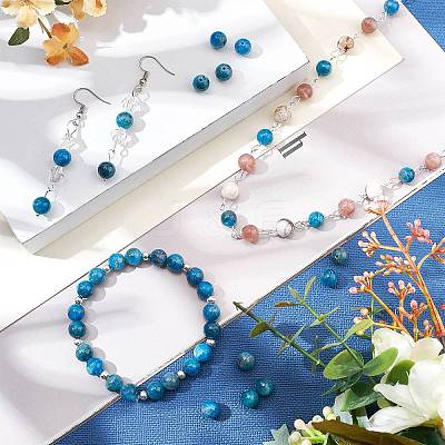 Natural Apatite Beads Strands G-AR0001-80-1