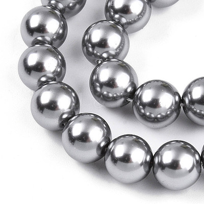 Baking Paint Pearlized Glass Pearl Bead Strands HY-N002-8mm-A01-1