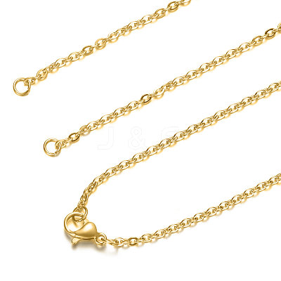 304 Stainless Steel Cable Chain Necklace Making LS-STAS-T040-PJ208-2-40-1