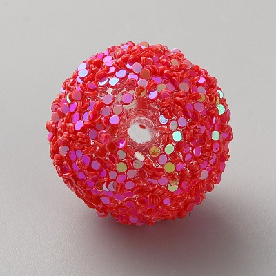 Opaque Acrylic Glitter Beads FIND-CJC0010-111A-10-1