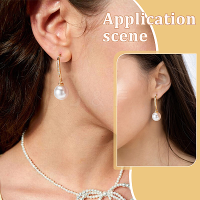 1 Pair 925 Sterling Silver Ear Hooks STER-BC0003-59G-1
