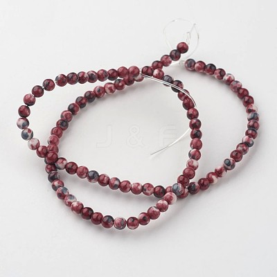 Natural Ocean White Jade Bead Strands G-G916-4mm-10-1