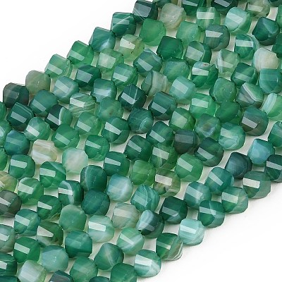 Natural Banded Agate Beads Strands G-P611-C11-01-1