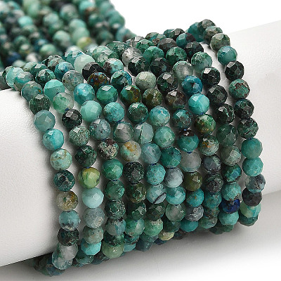 Natural Chrysocolla Beads Strands G-K373-B06-03-1