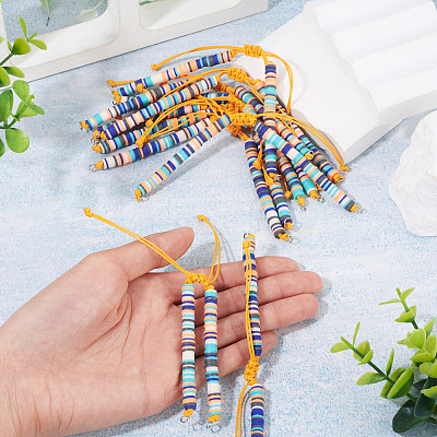 Handmade Polymer Clay Bead Bracelets Making AJEW-TAC00107-1