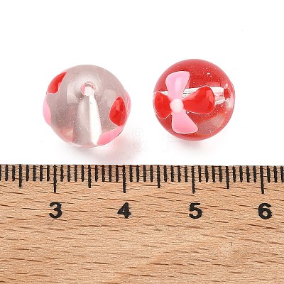 Transparent Glass Enamel Beads GLAA-P078-01A-011-1