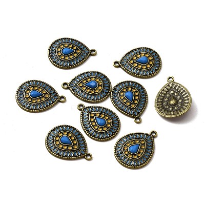 Alloy Enamel Pendants ENAM-WH0054-34B-1