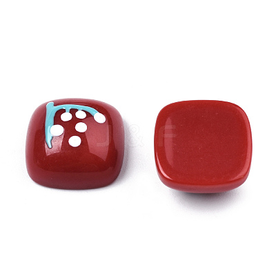 Opaque Resin Enamel Cabochons CRES-N031-034-1