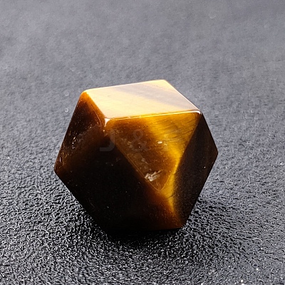 Natural Tiger Eye Hexagon Figurines for Home Desktop Decoration PW-WG35775-07-1