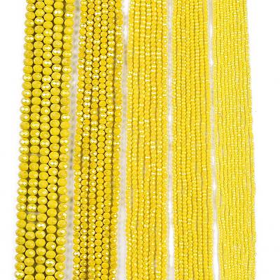 Electroplate Glass Beads Strands EGLA-A044-P4mm-A04-1