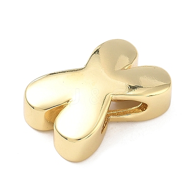 Brass Initial Beads KK-B167-27G-01X-1