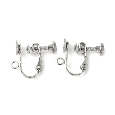 316 Surgical Stainless Steel Clip-on Earring Findings STAS-Z127-02P-1