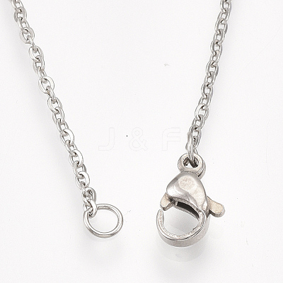 Non-Tarnish 201 Stainless Steel Pendant Necklaces NJEW-T009-JN075-1-45-1