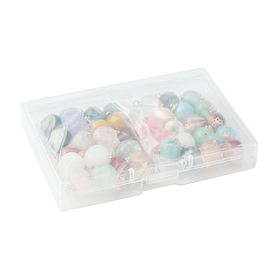38Pcs 19 Colors Acrylic Pendants MACR-FS0001-80-1