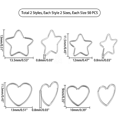 304 Stainless Steel Keychain Clasp Findings STAS-UN0018-47P-1