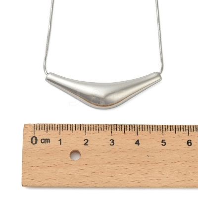 304 Stainless Steel Arc-shaped Pendant Necklaces for Women NJEW-A049-01P-1