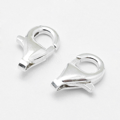 925 Sterling Silver Lobster Claw Clasps STER-G019-04-9mm-1
