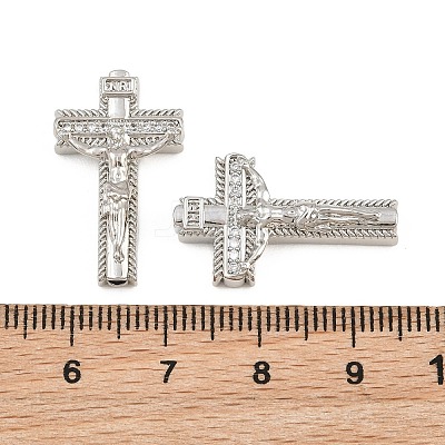 Easter Brass Micro Pave Clear Cubic Zirconia Pendants CU-CBADC6C-10P-02-1