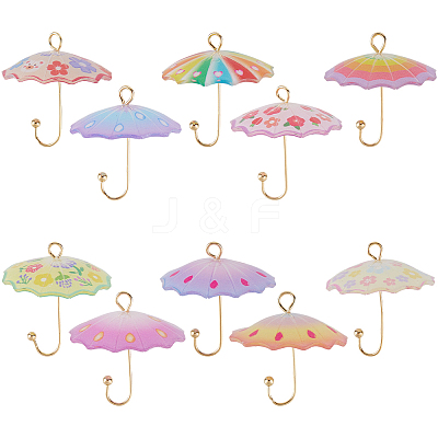 20Pcs 10 Colors Acrylic Pendants MACR-SC0001-97-1