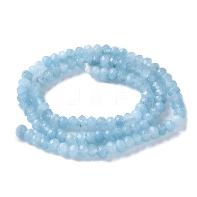 Dyed Natural Malaysia Jade Rondelle Beads Strands G-E316-2x4mm-64-1