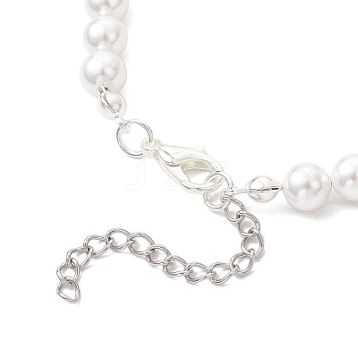 Shell Pearl & Synthetic Coral Beads Bracelets for Women BJEW-TA00678-1