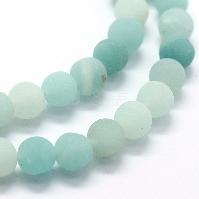 Natural Amazonite Bead Strands X-G-G684-03-6mm-1