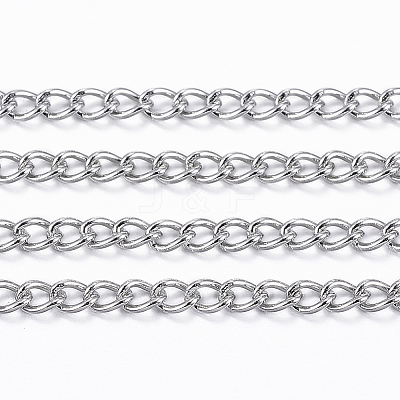 Tarnish Resistant 304 Stainless Steel Curb Chains STAS-P163-18P-1