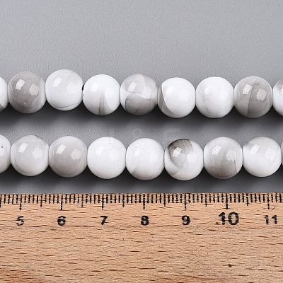 Baking Paint Glass Beads Strands DGLA-N013-10mm-01-1