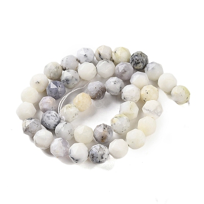 Natural White African Opal Beads Strands G-NH0021-A26-02-1