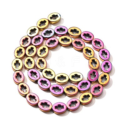 Electroplated Synthetic Non-magnetic Hematite Beads Strands G-L613-Z01-02I-1