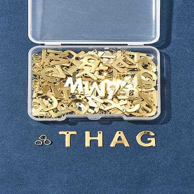 104Pcs 26 Styles Letter A~Z 304 Stainless Steel Alphabet Letter Charms STAS-FS0001-66-1