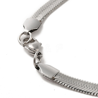 Non-Tarnish Unisex 304 Stainless Steel Herringbone Chains Necklaces NJEW-L173-011-P-1