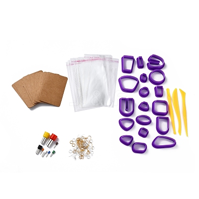29Pcs 29 Style Circle & Fan & Triangle & Oval Stainless Steel & Polymer Clay Pendant Cutters DIY-I097-03-1