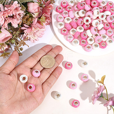 100cs Large Hole Resin European Beads RESI-PA0001-22B-1