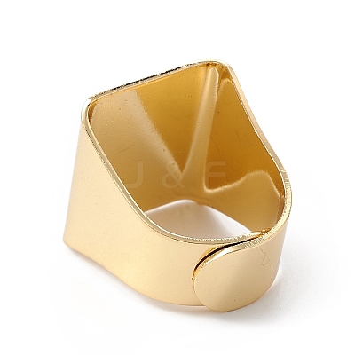 Square Enamel with Evil Eye Wide Band Finger Rings RJEW-A014-02G-02-1