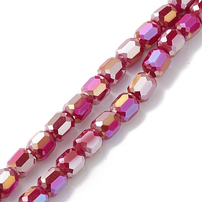 Electroplate Glass Beads Strands EGLA-K015-08C-1