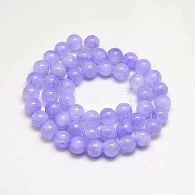 Dyed Natural Green Jade Beads Strands JBS053-10MM-29-1