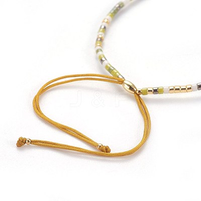 Glass Seed Beads Bracelets BJEW-E360-01-1