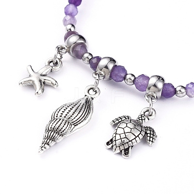Natural Mixed Gemstone Stretch Bracelets BJEW-JB05108-1