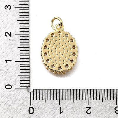 Brass Micro Pave Cubic Zirconia Pendants KK-P336-04E-G-1