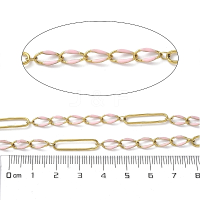 304 Stainless Steel Enamel Figaro Chains CHS-U003-02G-07-1