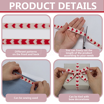 Heart Cotton Ribbon OCOR-WH0101-138A-1