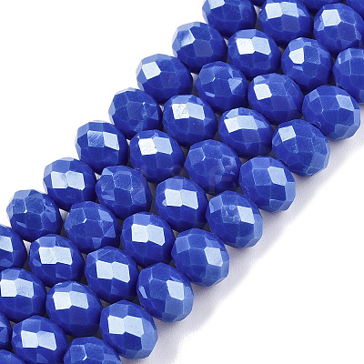 Electroplate Glass Beads Strands EGLA-A044-P8mm-A32-1