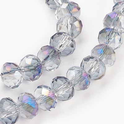Electroplate Glass Beads Strands GLAA-K027-HR-B-1