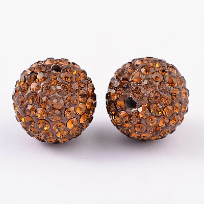 Grade A Rhinestone Pave Disco Ball Beads RB-Q102-7-1