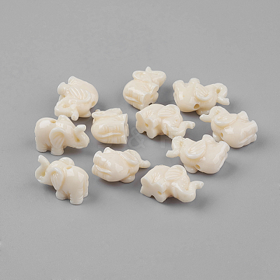 Elephant Resin Beads X-RESI-S046-07-1
