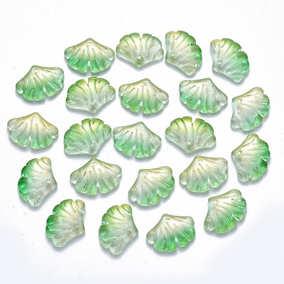 Two Tone Transparent Spray Painted Glass Pendants GLAA-T016-01A-1
