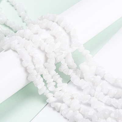 Natural White Jade Beads Strands G-F703-02-1